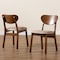 Baxton Studio Damara Mid-Century Modern Sand Fabric and Walnut Brown Finished Wood 2-Piece Dining Chair Set 183-11646-Zoro - alternate 5